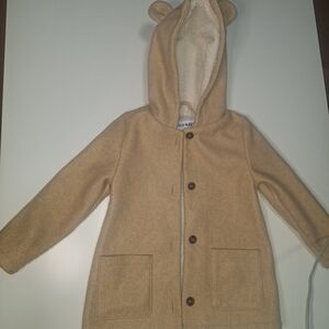 Old Navy Tan Kids Coat with Bear Ears
